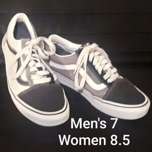 Vans Sk8-Low Drizzle Black, Grey, & White Skate Shoes - Men's 7 Women's 8 1/2